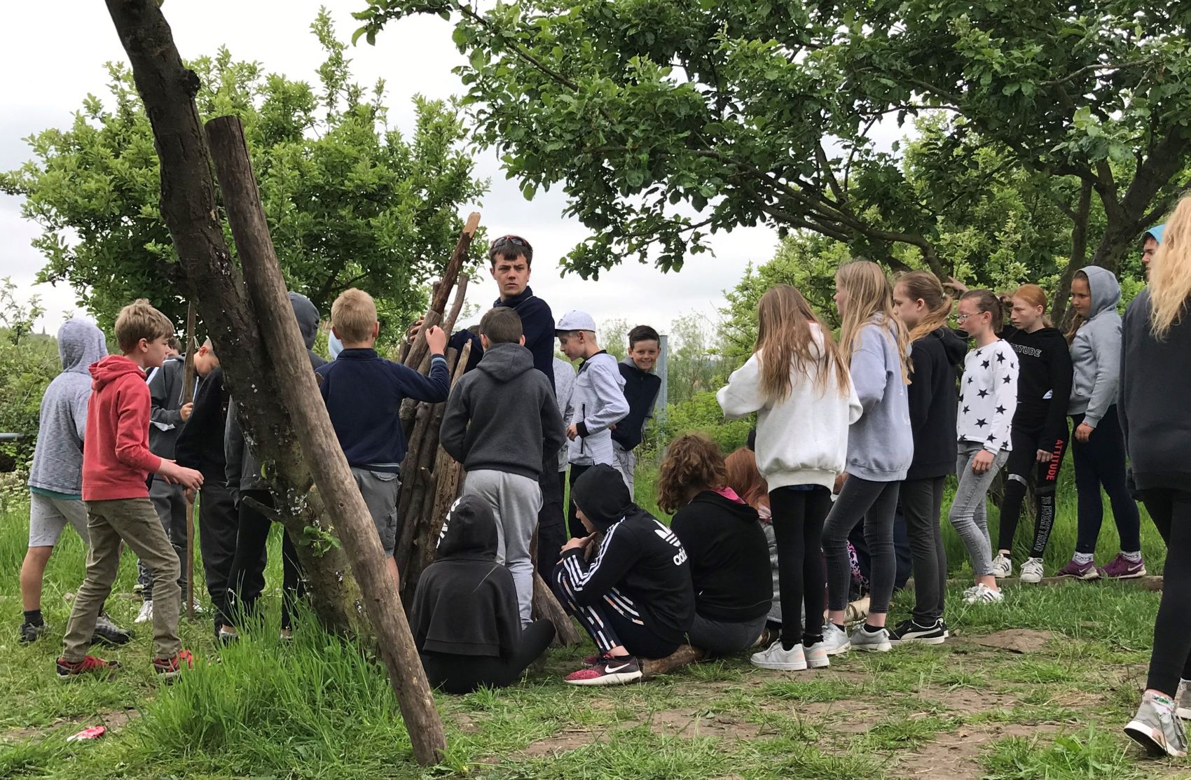 Pupils on a school trip
